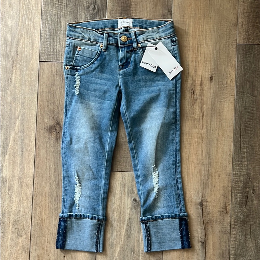 Hudson Kids Skinny Crop Jeans Girls Size 7 NWT